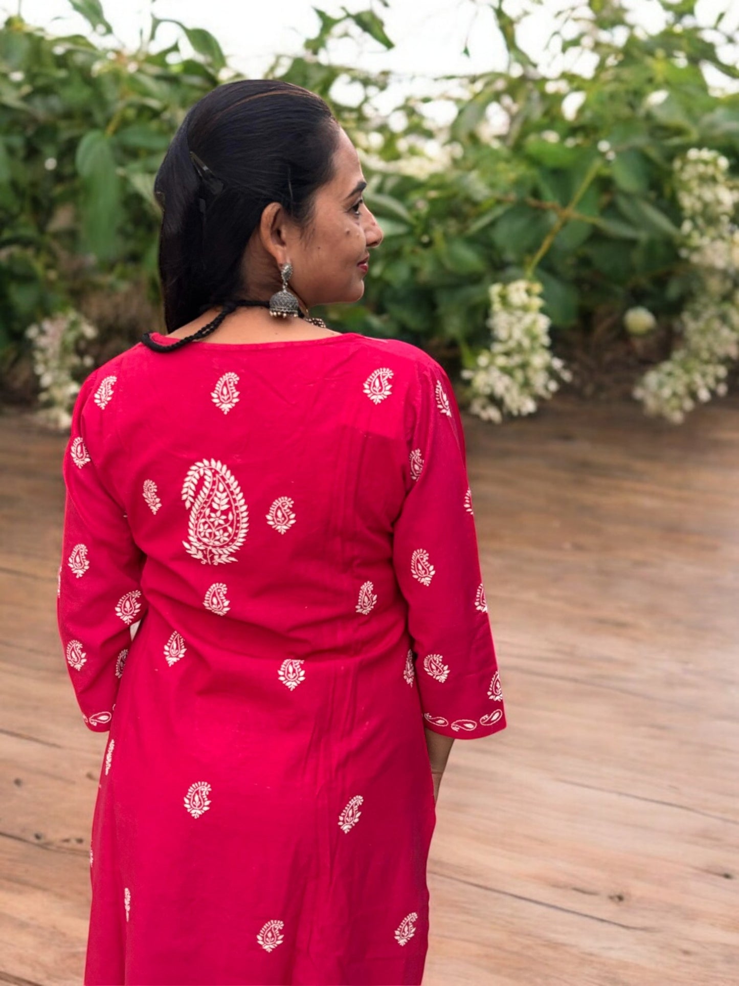 EXCLUSIVE MAGENTA PINK HANDCRAFTED KURTI
