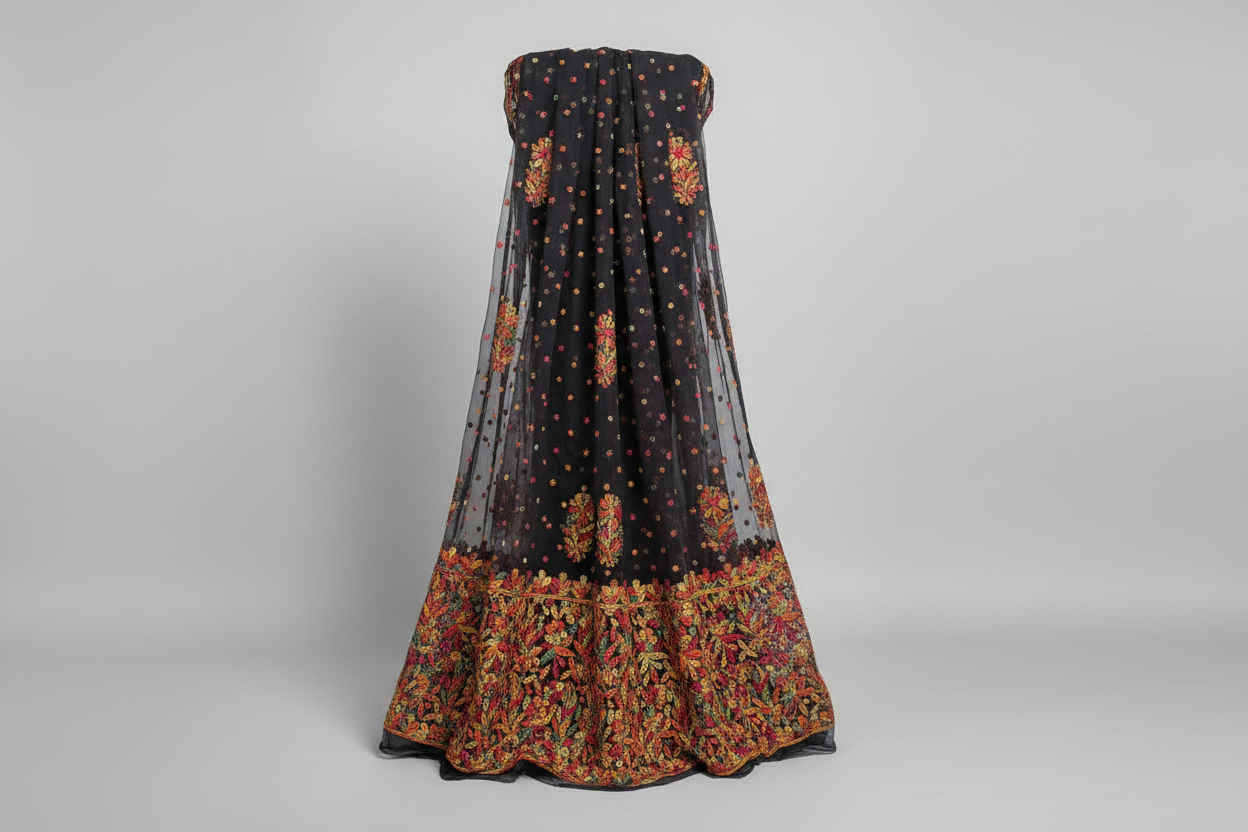 VISCOSE HANDCRAFTED CHIKANAKRI SAREE