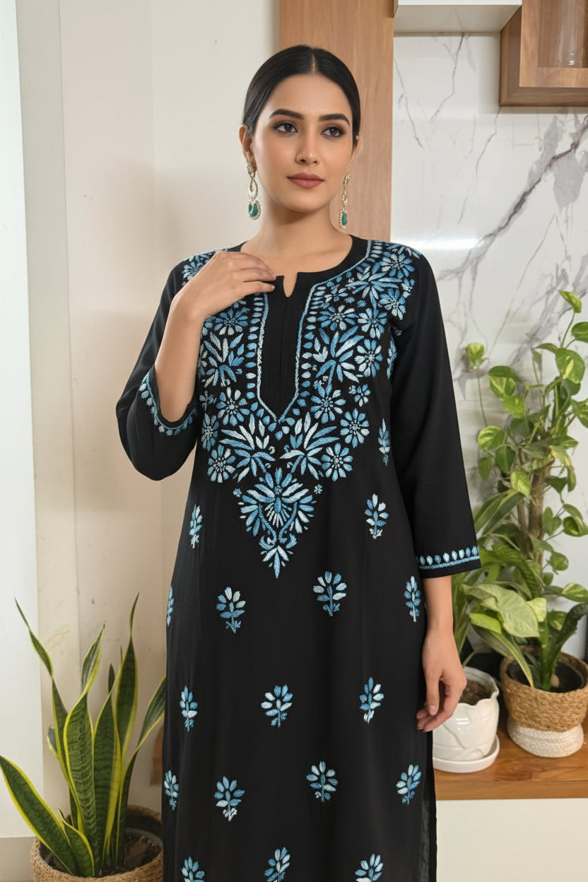 Chikankari modal kurta