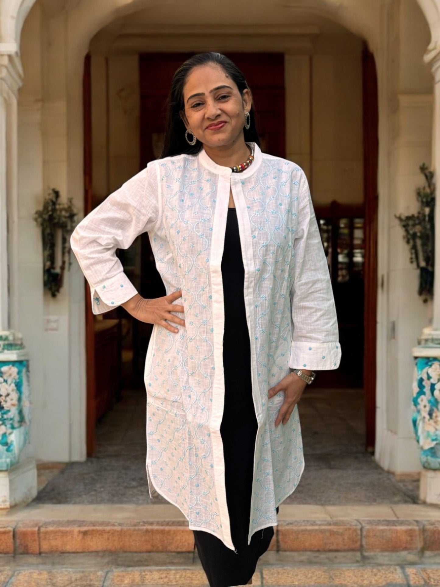 PREMIUM COTTON BLUE HANDCRAFTED JACKET