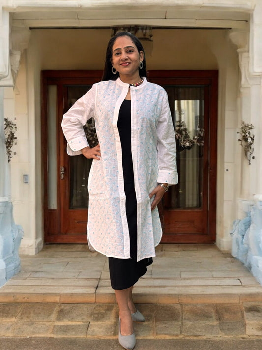 PREMIUM COTTON BLUE HANDCRAFTED JACKET