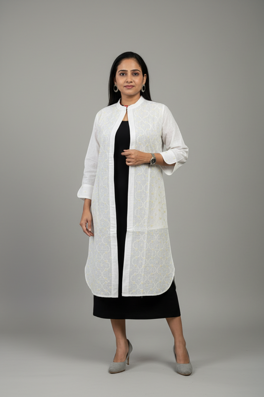 PREMIUM  COTTON YELLOW HANDCRAFTED JACKET