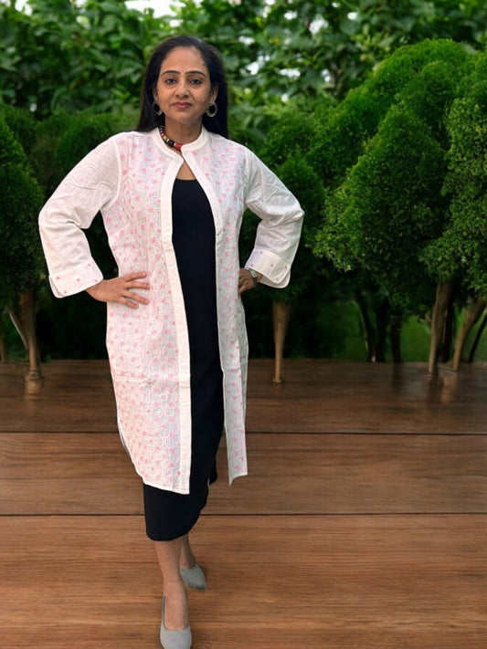 PREMIUM COTTON PINK HANDCRAFTED JACKET