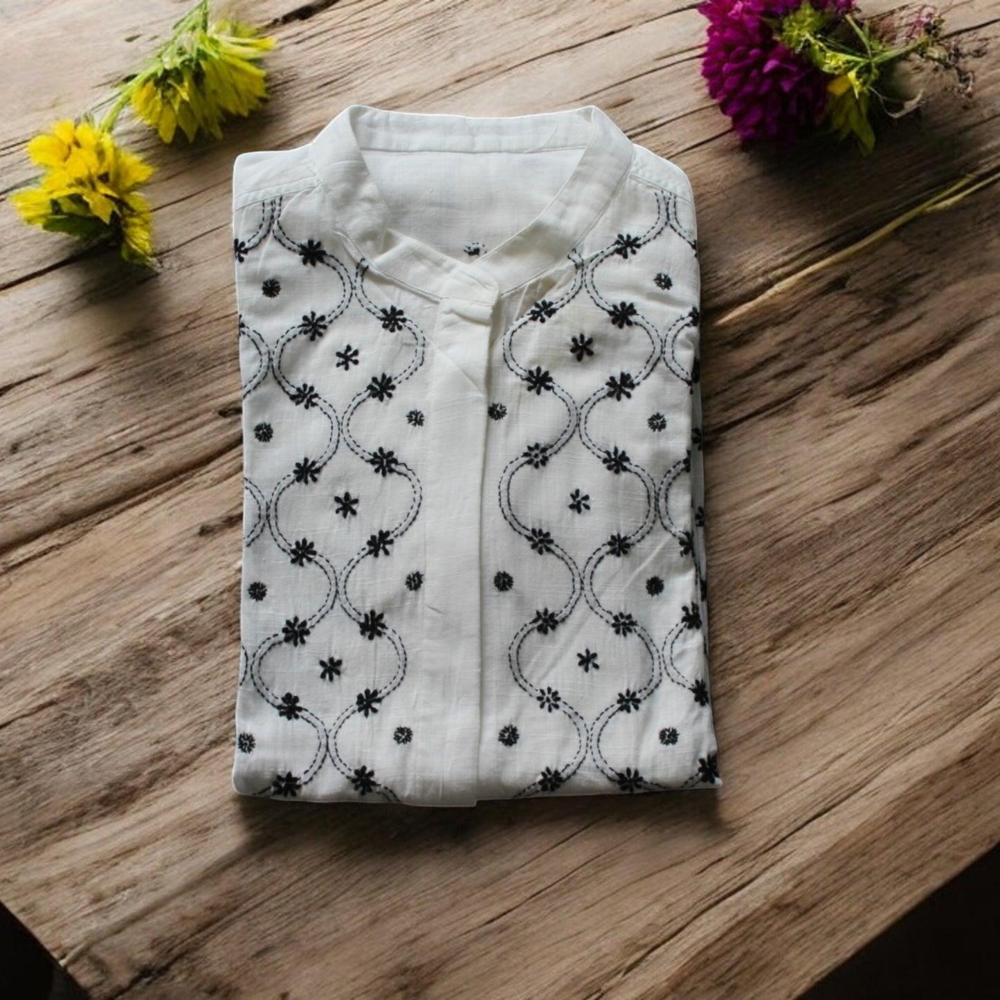 PREMIUM COTTON BLACK HANDCRAFTED JACKET