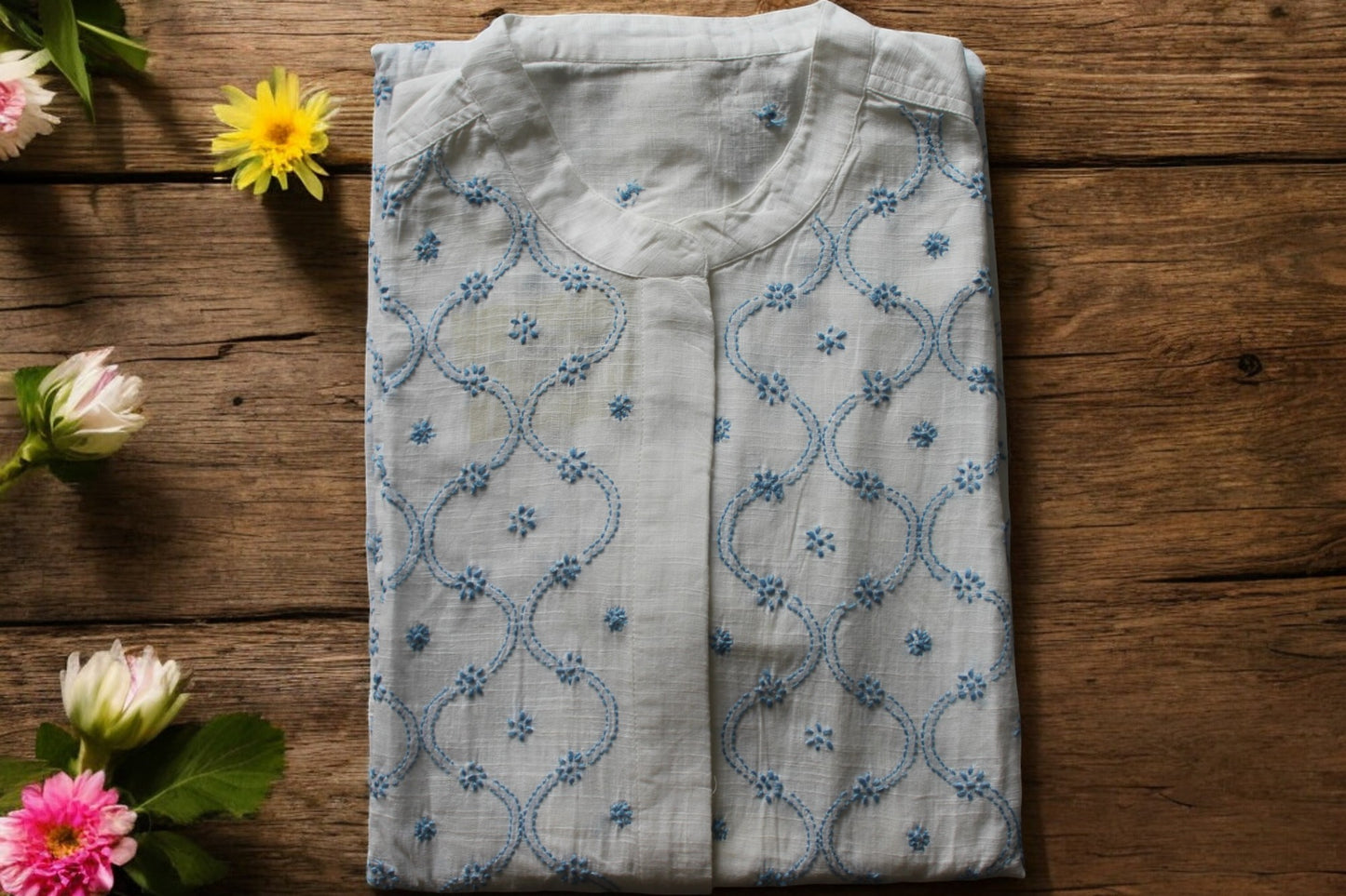 PREMIUM COTTON BLUE HANDCRAFTED JACKET