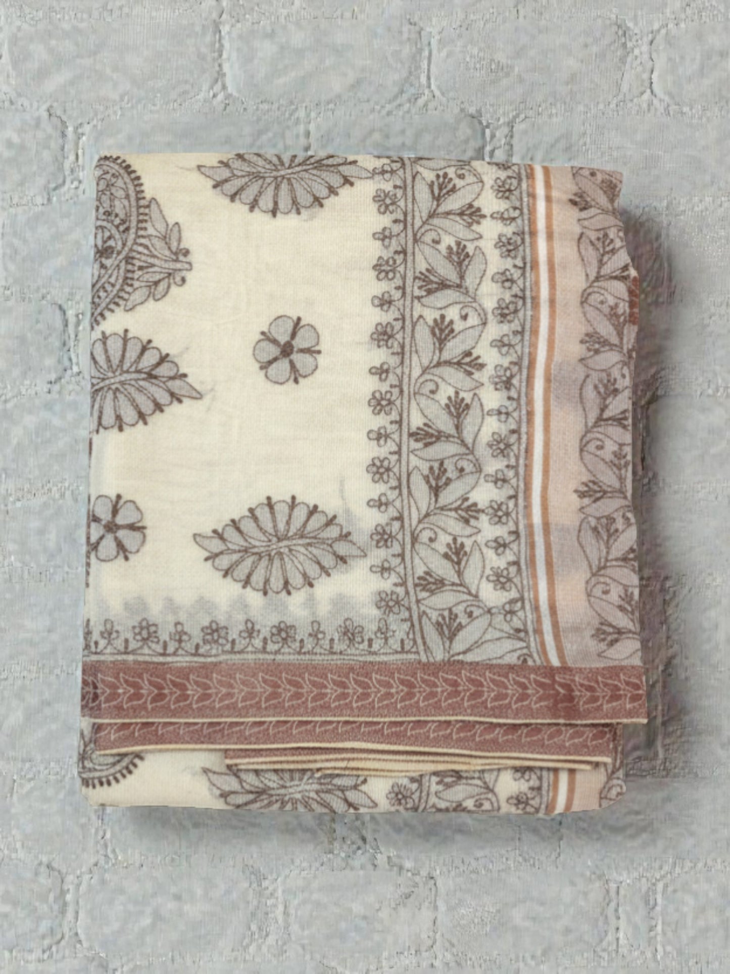 ELEGANT SUPER NET CHIKANKARI SAREE -BLUE