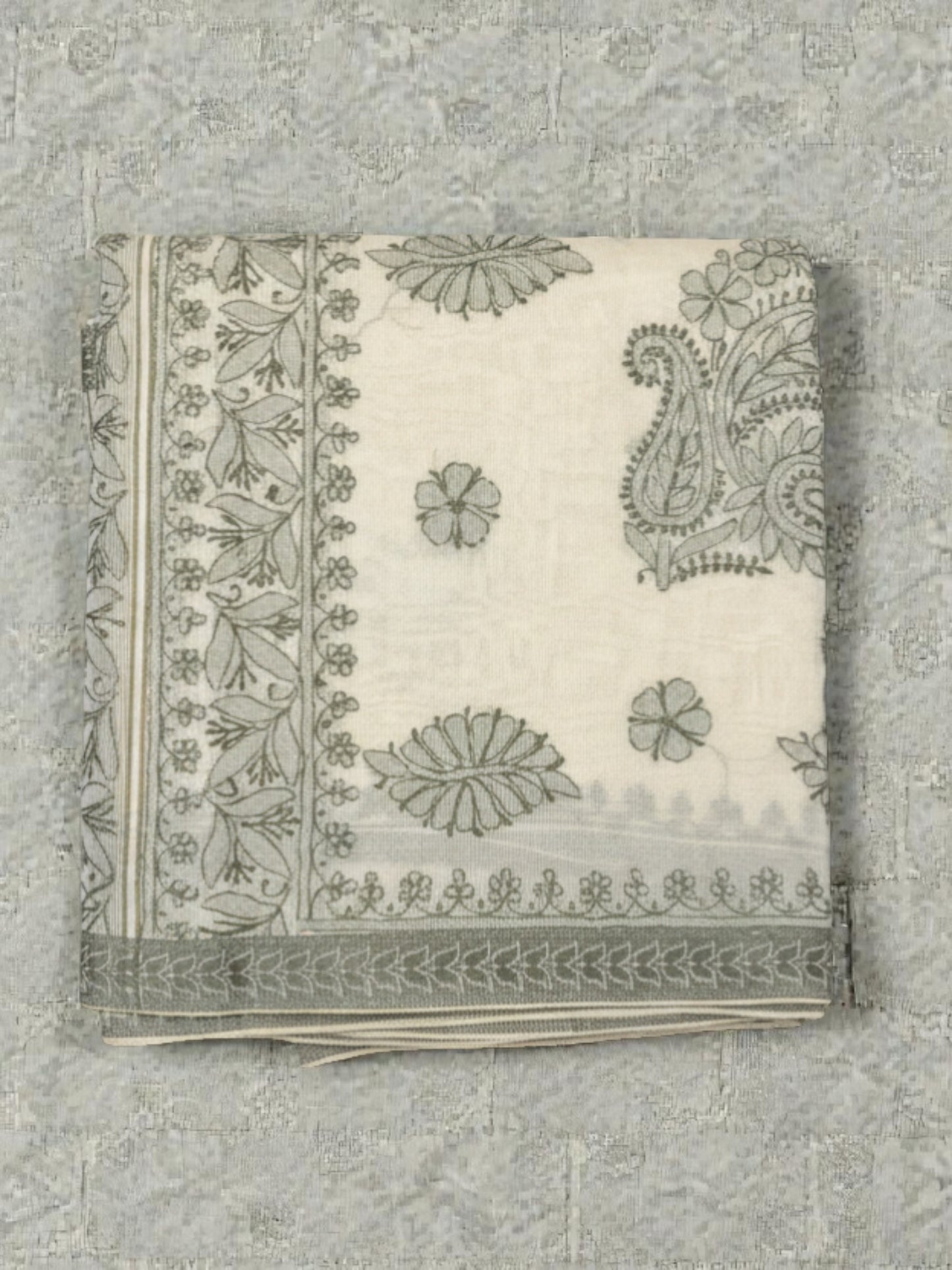 ELEGANT SUPER NET CHIKANKARI SAREE -BLUE