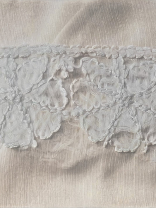 LUCKNOWI WHITE CHIKANKARI SHADOW WORK DUPATTA