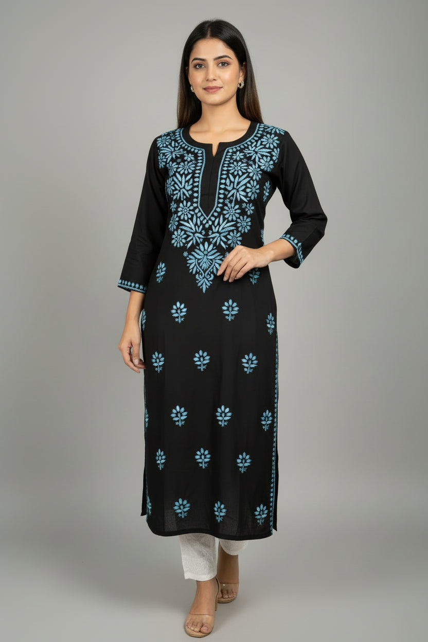 Chikankari modal kurta